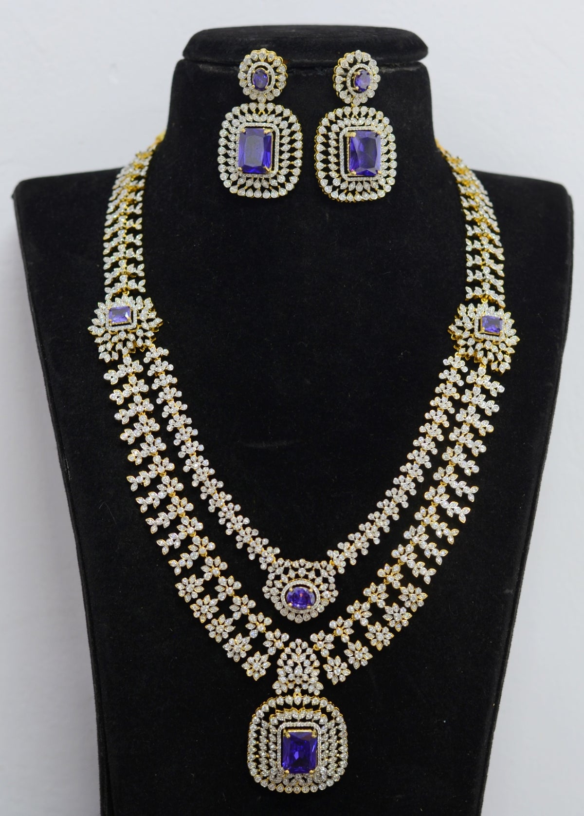 NECKLACE NK165 DIAMOND  EMETHYST PURPLE