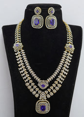 NECKLACE NK165 DIAMOND  EMETHYST PURPLE