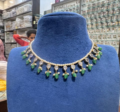 NECKLACE necklace 762 GOLDEN STONE EMERALD