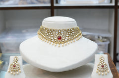 CHOKER Choker 020 Mozonite With Victorian Polish RUBY
