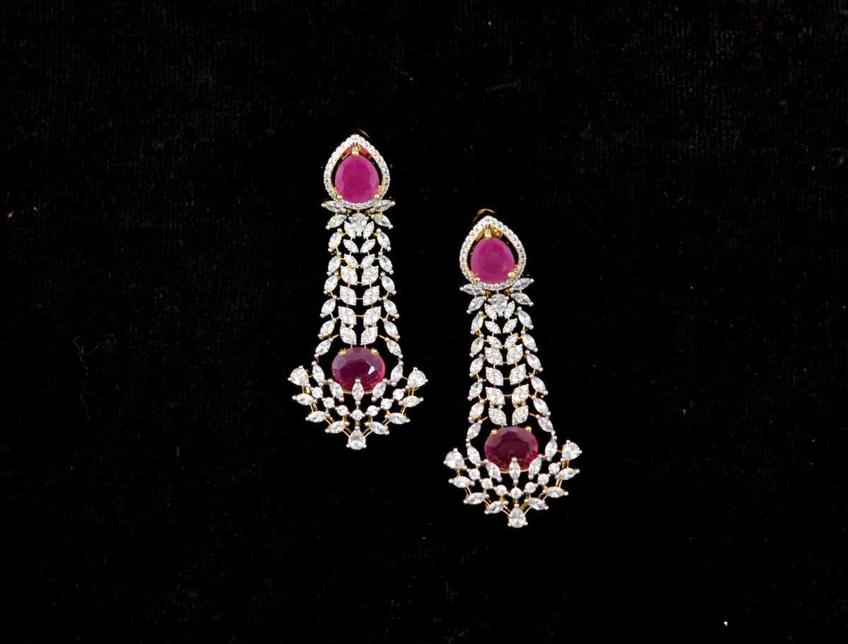 Earring earrings 214 DIAMOND RUBY