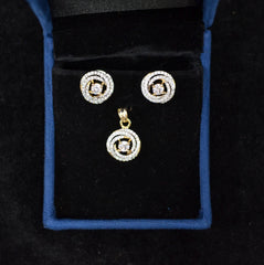 PENDANT SET / LOCKETS pendant set 238 DIAMOND DUAL PLATING DIAMOND LOOK