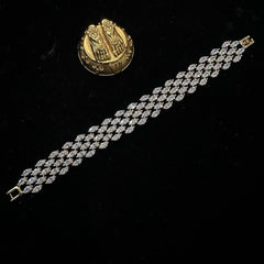 BRACELET/BANGLE Bracelet 042 DUAL PLATING DIAMOND LOOK Openable