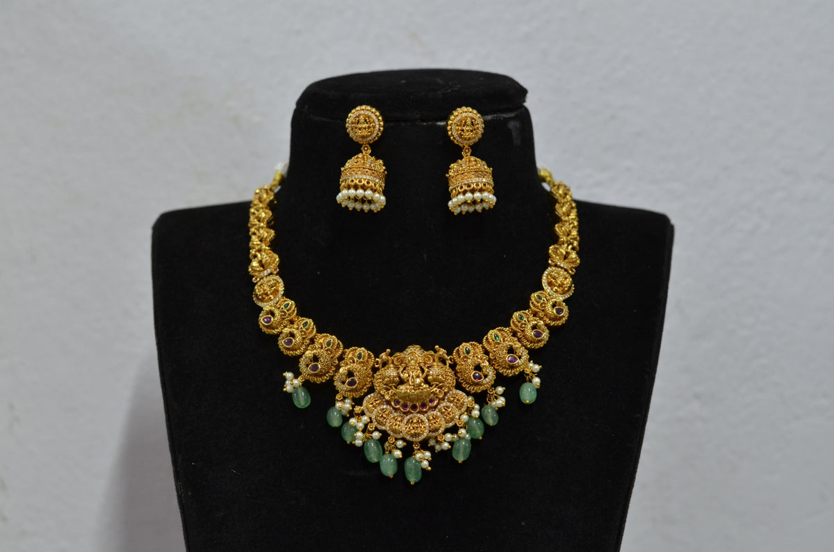NECKLACE Necklace 963 NAKSHI ANTQIUE EMERALD