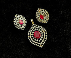 PENDANT SET CHAINS pendant set 178 DIAMOND RUBY