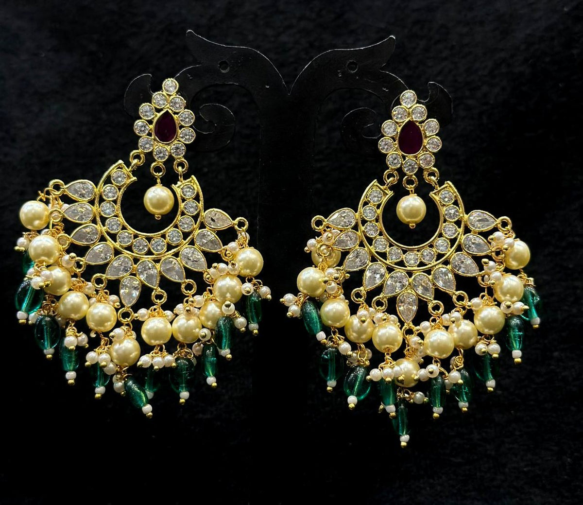 Earring Earrings 240 GOLDEN STONE RUBY