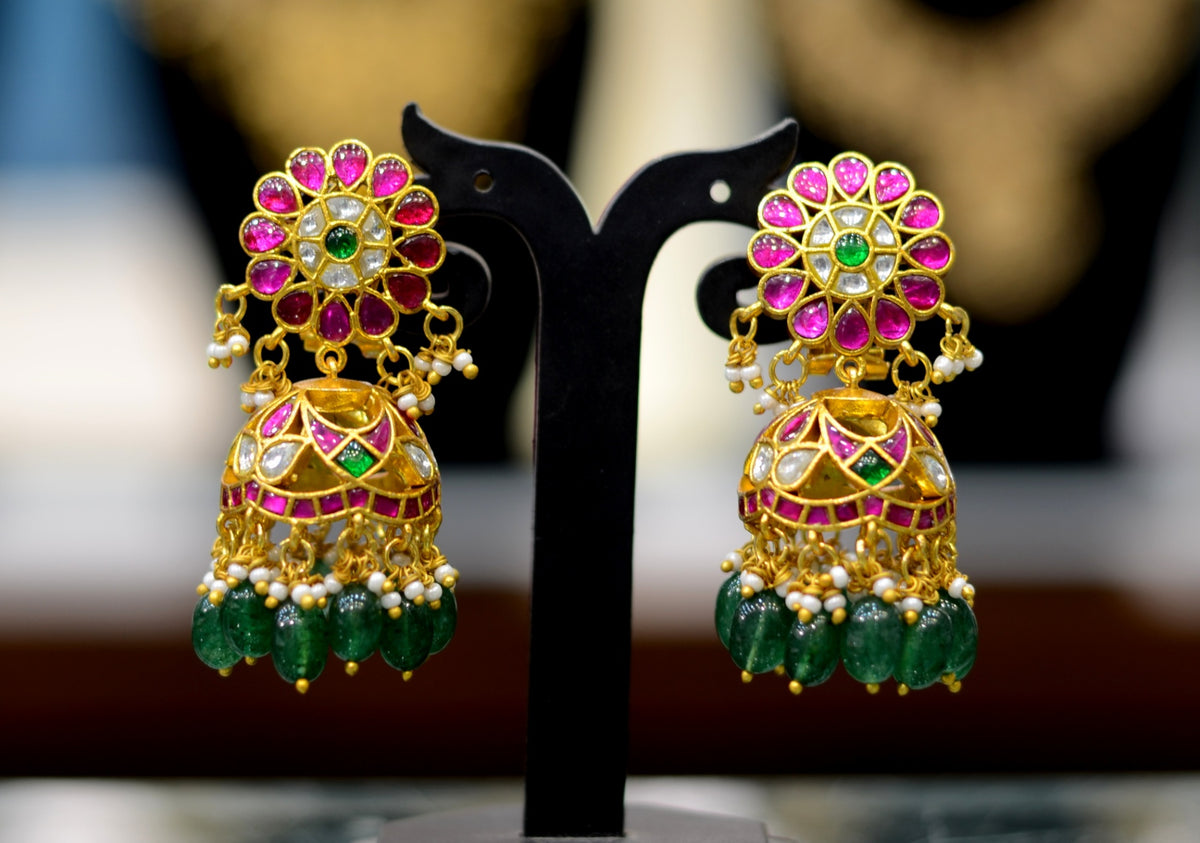 JADAU Jhumka 066 JADAU MULTI COLOR