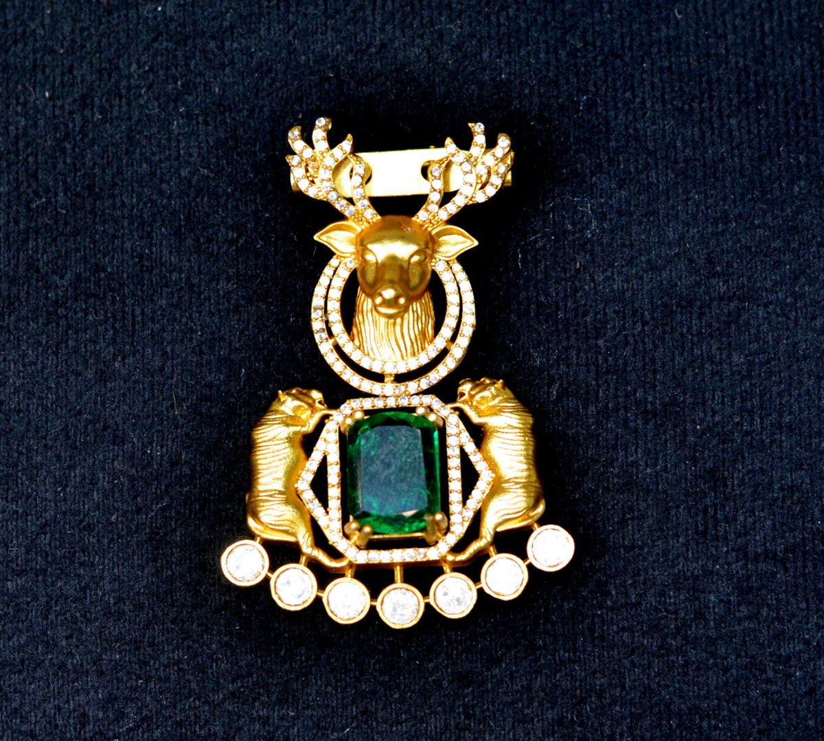 ACCESSORIES  Brouche 006 EMERALD - BRE006 MOZONITE BIG SIZE
