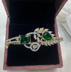 BRACELET/BANGLE bracelet 018 EMERALD Openable