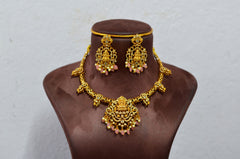 NECKLACE Necklace 746 NAKSHI AD STONE MINT PINK