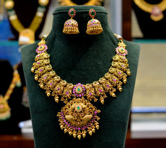 NECKLACE necklace 740 NAKSHI KEMPU GOLDEN