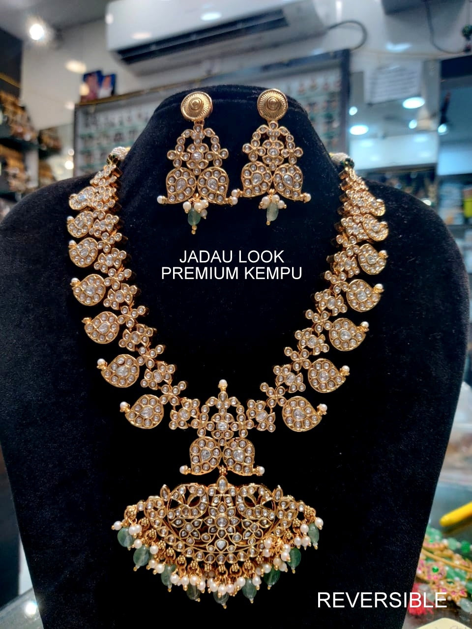 NECKLACE mango short two sided premium kempu - MAU KEMPu MULTI COLOR