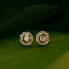 Earring Eartops 240 MOZONITE GOLDEN