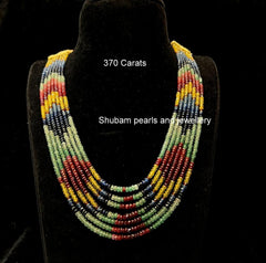 BEADS MALA AND CHAINS NATURAL BEADS RAINBOW 006 MULTI COLOR medium