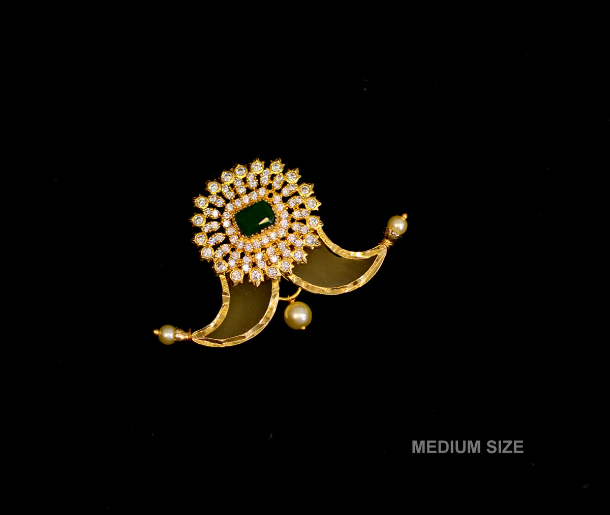 PENDANT SET CHAINS pENDANT 142 NAKSHI ANTQIUE WHITE