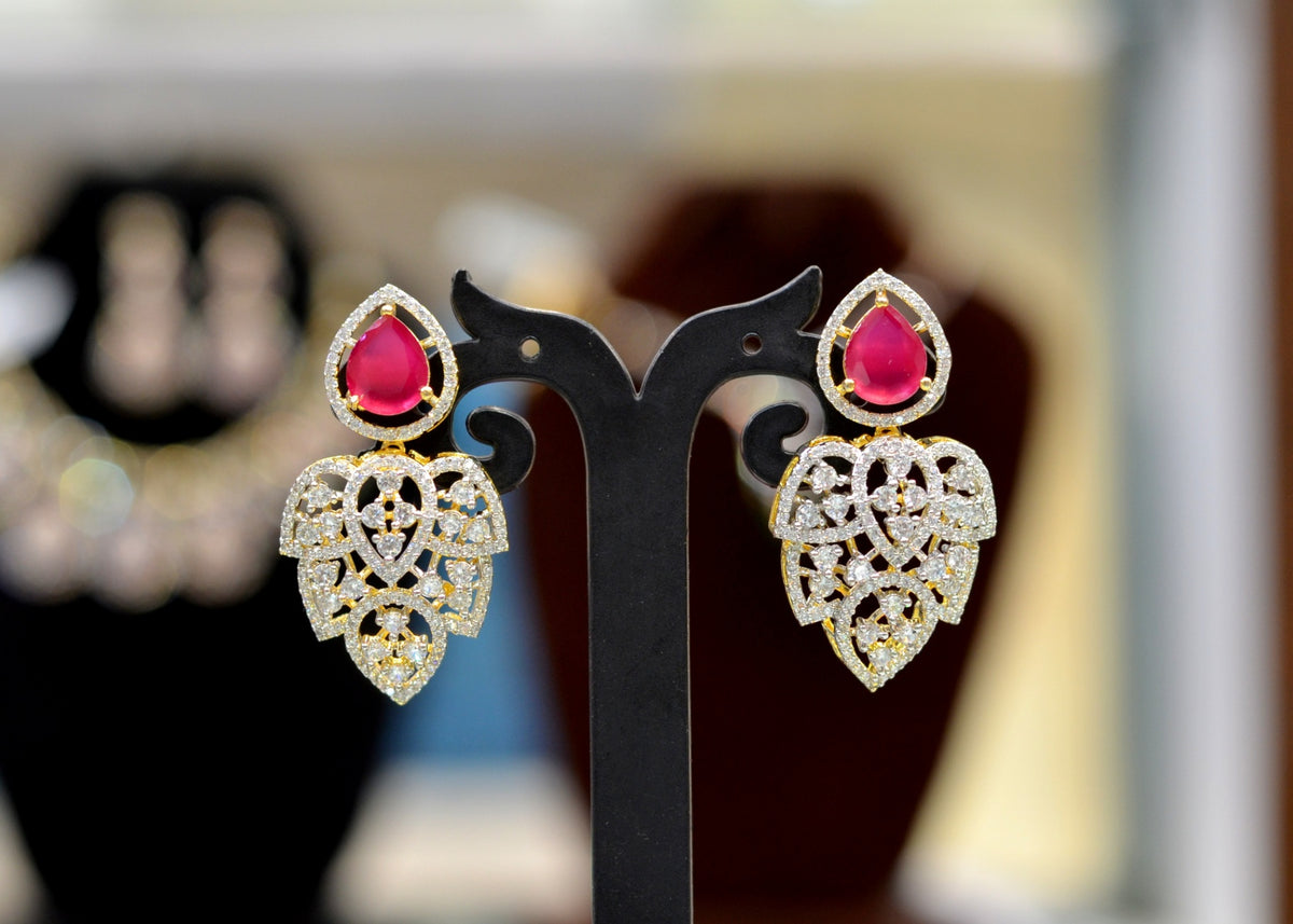 Earring Earrings 074 DIAMOND RUBY