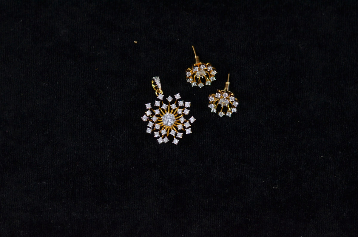 PENDANT SET / LOCKETS PS031 DIAMOND WHITE
