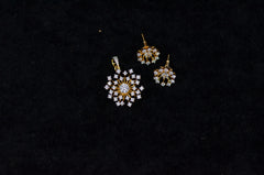 PENDANT SET / LOCKETS PS031 DIAMOND WHITE