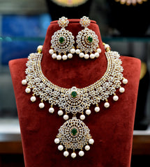 NECKLACE necklace 653 DIAMOND EMERALD