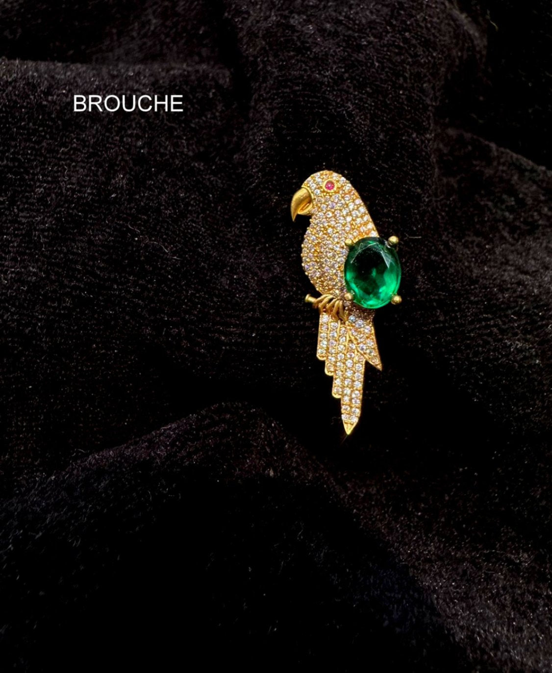 ACCESSORIES EAR Brouche 001 GOLDEN STONE medium