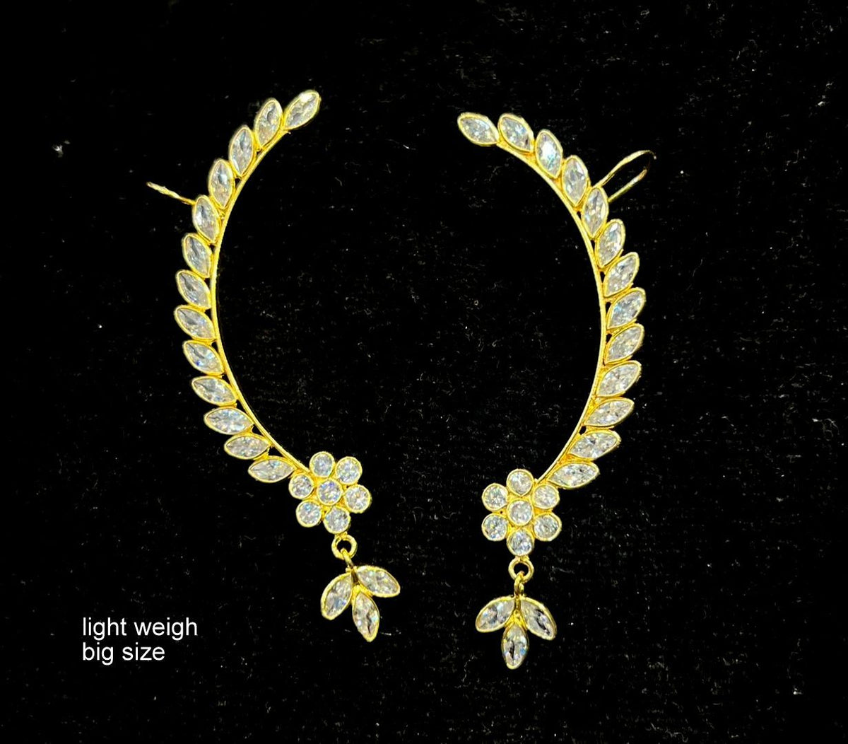 Earring Earcuff 005 GOLDEN STONE GOLDEN