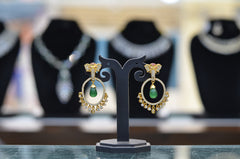 Earring Eartops 234 MOZONITE MULTI COLOR