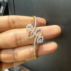 BRACELET/BANGLE Bracelet 053 DUAL PLATING DIAMOND LOOK Openable