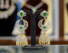 Earring Earrings 075 DIAMOND EMERALD