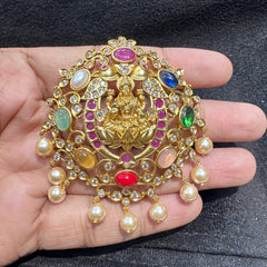 PENDANT SET / LOCKETS Pendant 273 NAVRATNA GOLDEN