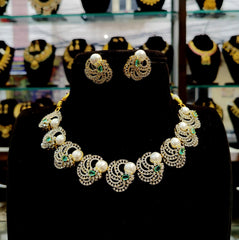 NECKLACE necklace 173 DIAMOND MINT GREEN