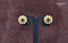 STUDS EARTOPS EARTOPS 015 EMERALD SCREW STYLE BACK