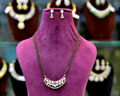 MANGALSUTRA Mangalsutra 035 DIAMOND DUAL PLATING DIAMOND LOOK