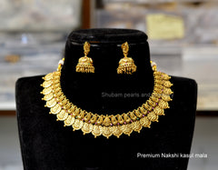 NECKLACE Kasul mala short 002 NAKSHI ANTQIUE GOLDEN