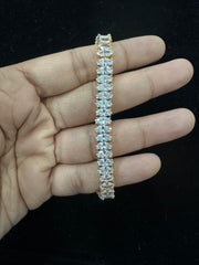 BRACELET/BANGLE Bracelet 044 DUAL PLATING DIAMOND LOOK Openable