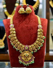 NECKLACE Long necklace 740 - NE740 NAKSHI KEMPU EMERALD