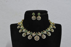 NECKLACE Necklace 961 SHORT- NE961 DIAMOND EMERALD