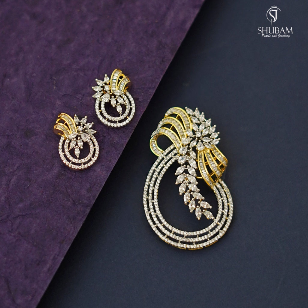 PENDANT SET CHAINS pendant set 005 DIAMOND WHITE