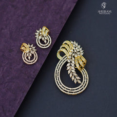 PENDANT SET CHAINS pendant set 005 DIAMOND WHITE