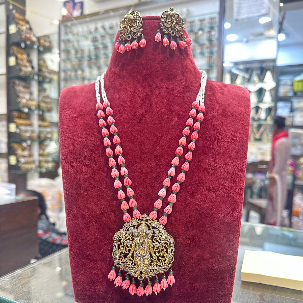 PENDANT SET CHAINS PS012 VICKTORIAN  MULTI COLOR