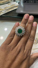 FINGERRING Finger ring 031 DIAMOND EMERALD