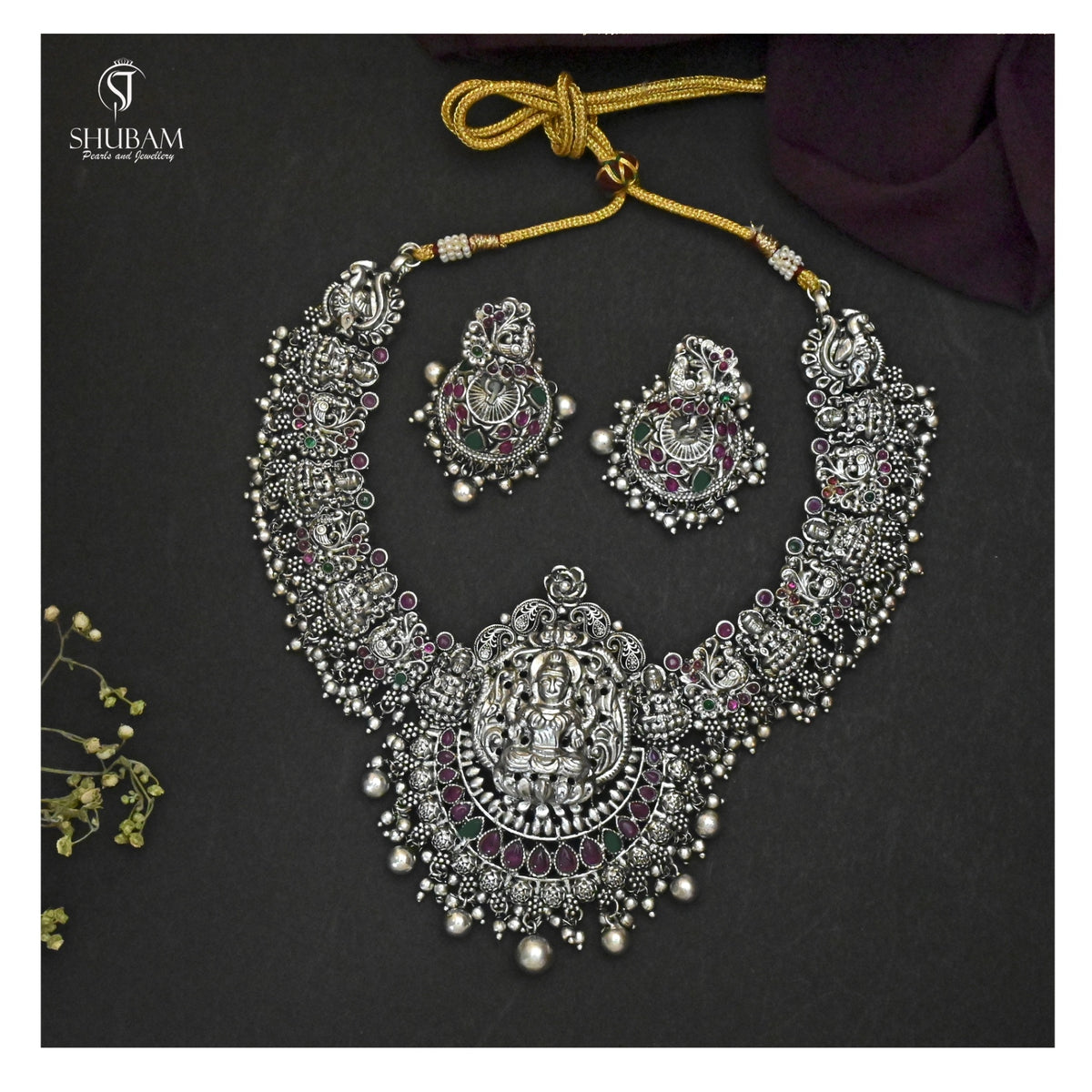 NECKLACE NAKSHI NECKLACE 428 NAKSHI ANTQIUE WHITE