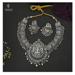 NECKLACE NAKSHI NECKLACE 428 NAKSHI ANTQIUE WHITE