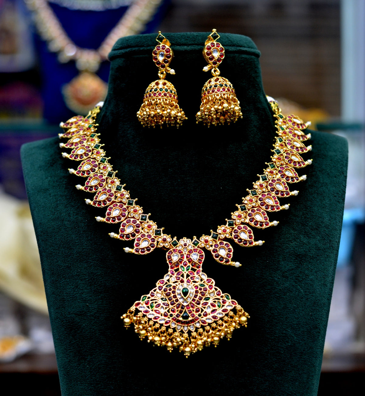 NECKLACE Kempu mango set KEMPU MULTI COLOR