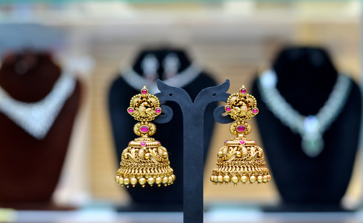 Earring EARRINGS 159 NAKSHI ANTQIUE RUBY