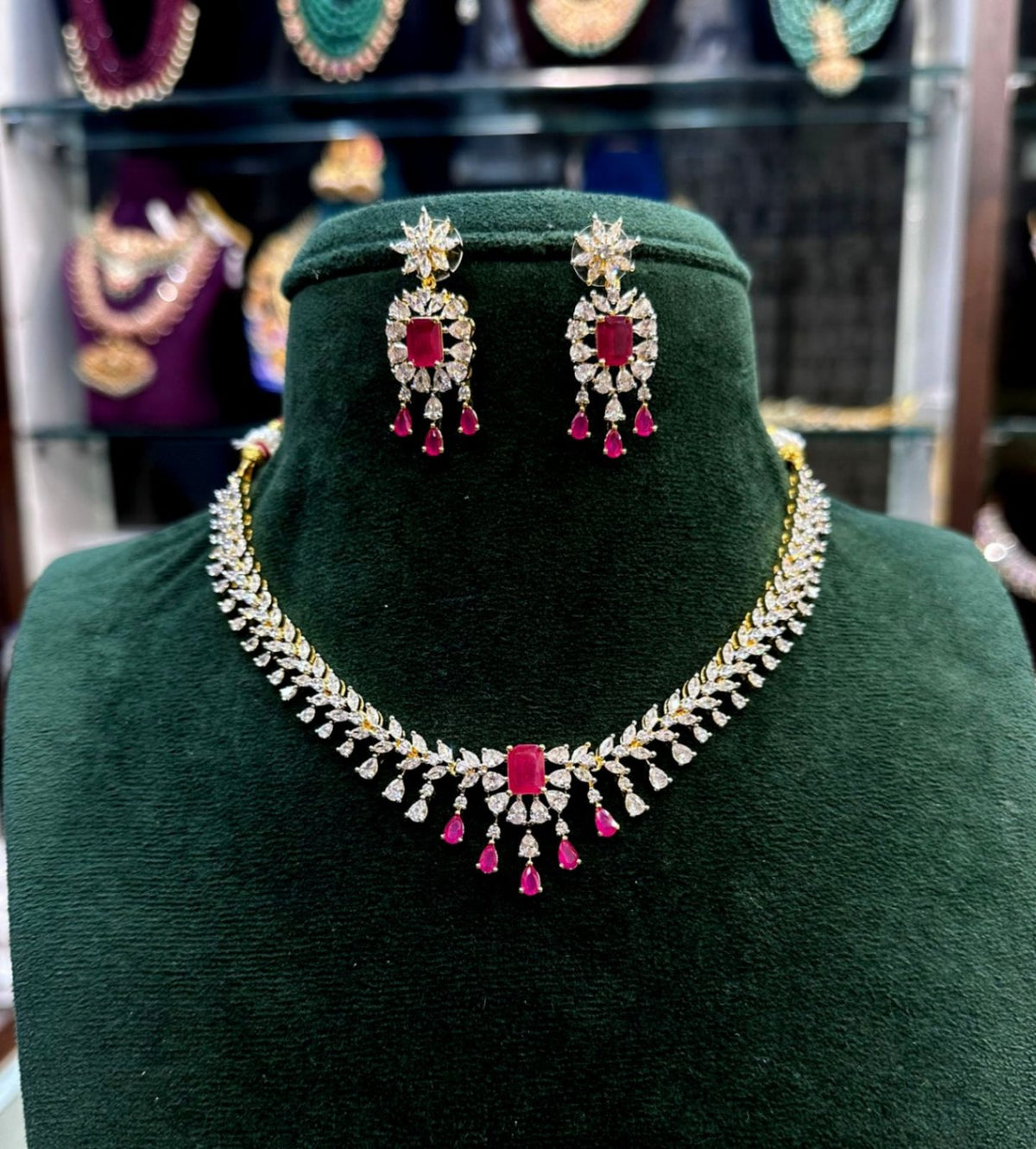 NECKLACE necklace 093 DIAMOND RUBY