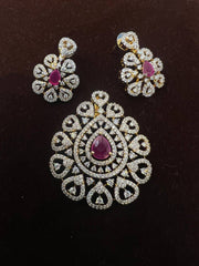PENDANT SET CHAINS Pendant 113 DIAMOND  RUBY