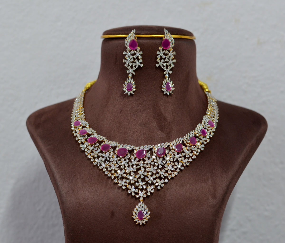 NECKLACE Nk203 DIAMOND  RUBY
