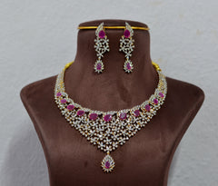 NECKLACE Nk203 DIAMOND  RUBY