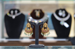 Earring Earrings 134 - EA134 SMALL NAKSHI JADAU MIX MULTI COLOR
