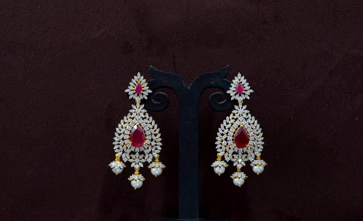 Earring CB002 DIAMOND RUBY